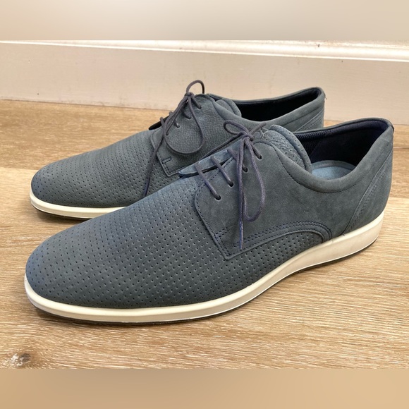 ECCO Jared Modern Tie Oxford, Navy, Mens Shoes Size US10 EU44